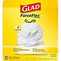 Glad ForceFlex Tall 13 Gallon Kitchen Drawstring Trash Bags, White, 120/Box (78939)~#|#~24206820-AF5E-4CCC-8208C72BE221B1A1_sc7