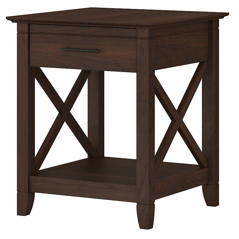 Bush Furniture Key West 20" x 20" End Table, Bing Cherry (KWT120BC-03) image 1