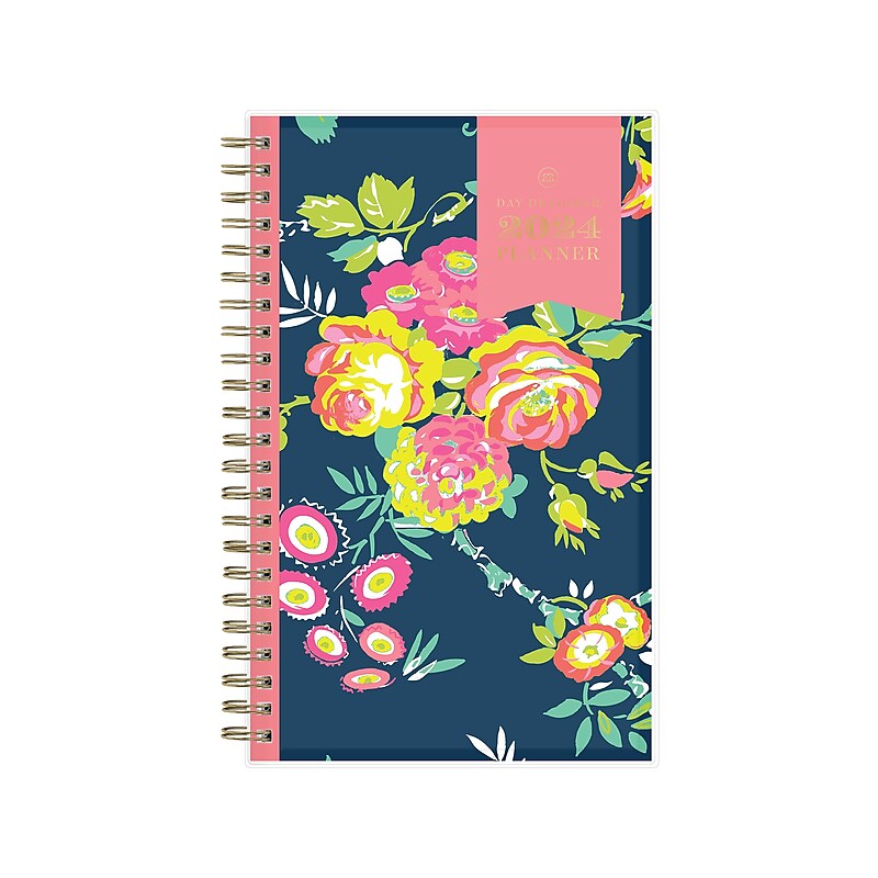 2024 Blue Sky Day Designer Peyton Navy 5" x 8" Weekly & Monthly Planner, Multicolor (103620-24) image 1