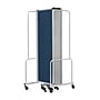 National Public Seating Robo Series 9-Panel Folding Mobile Room Divider, 72"H x 210"W, Blue Fabric (RDG6-9PT04)~#|#~242D6C63-B377-4762-BCBB89261D8B3C39_sc7