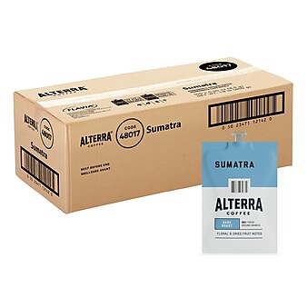 Alterra Flavia Sumatra Pods Coffee, Dark Roast, 100/Carton (MDRA194)
