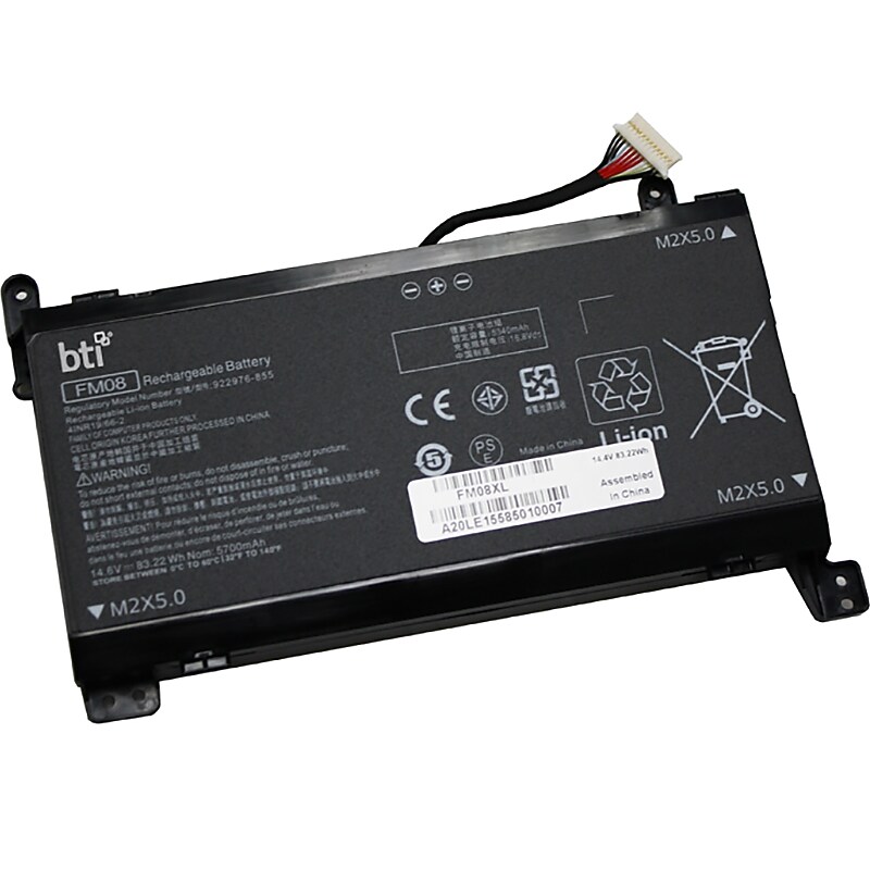 Battery Technology Li-Ion Replacement Battery for HP Omen 17, 5700mAh (FM08XL-BTI) image 1