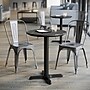Flash Furniture TopGuard 24" Round Wood Dining Table with X-Base, Black Faux Marble/Black Base (STRD24BMAT2222)~#|#~2435DF92-8918-4721-84AB214DEC52990D_sc7