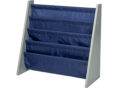 Newport Kids' Bookshelf 4 Tier Book Organizer Navy/Gray - Humble Crew