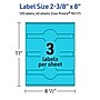 Avery Printable Decorative Edge Multipurpose Labels, 2-3/8" x 8", Bright Blue, 120/Pack (94117)~#|#~24397453-5477-4684-A075B9C293287346_sc7