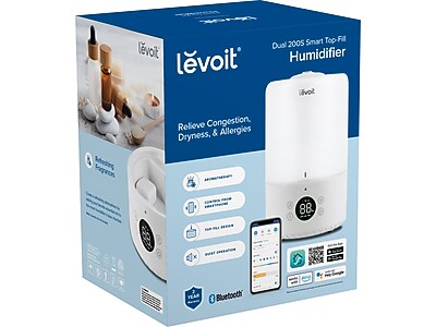 Levoit - Dual 200S .79 gallon Smart Top-Fill Humidifier - White - Thumbnail 2