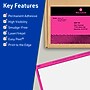 Avery Rectangle Laser/Inkjet Multipurpose Labels, 4.75" x 7.75", Neon Magenta (20/Pack)~#|#~243F1CA1-BA58-4829-AE25ED5EA76EF64C_sc7