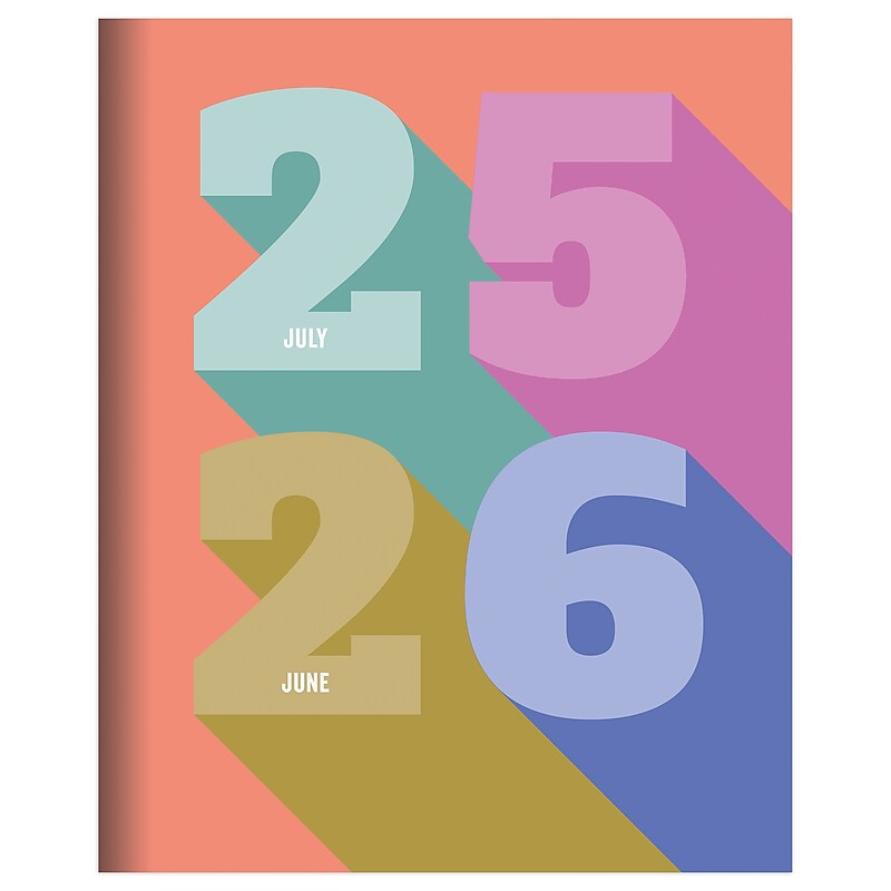 2025-2026 TF Publishing Big Bold 6.5" x 8" Academic Year Monthly Planner, Paperboard Cover, Multicolored (AY26-4200) image 1