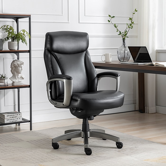 La-Z-Boy Arcadian Bonded Leather Executive Chair, Black La-Z-Boy Arcadian Bonded Leather Executive Chair, Black