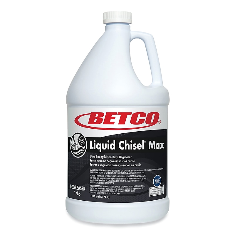 Betco Liquid Chisel Max Non-Butyl Degreaser, Characteristic Scent, 1 Gal. Bottle, 4/Carton (BET1450400) image 1