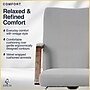 Finch NEO ONE Ergonomic Velvet Fabric/Wood Swivel Executive Chair, Gray (52304-GRY)~#|#~2448581E-547D-4A3D-9B89DE0F3995E9CC_sc7