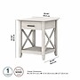Bush Furniture Key West 20" x 20" End Table, Linen White Oak (KWT120LW-03)~#|#~24490F02-3EC9-43CA-910FB507EAF1EDAE_sc7