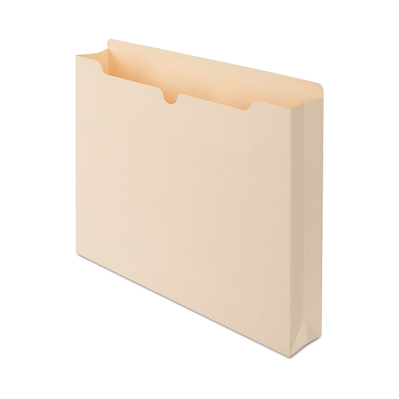 Staples Reinforced File Jacket, 2" Expansion, Letter Size, Manila, 50/Box (TR396444) image 1