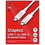 Staples TECH USB-C to USB-C Charging Cable, 3.3 ft., White (ST62317)~#|#~244F0A35-5EC8-4750-AFDC06800E657689_sc7