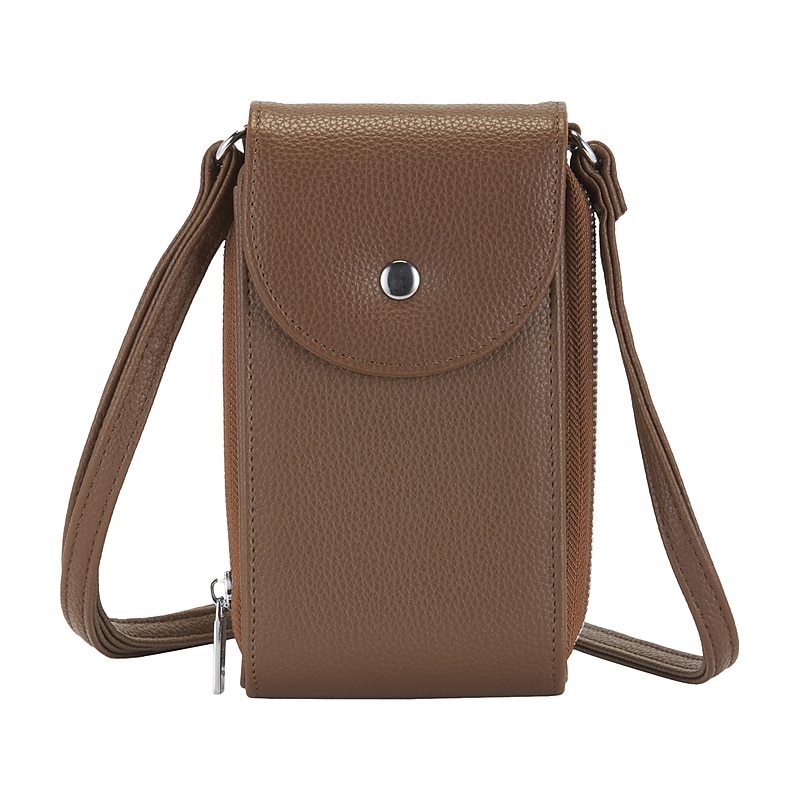 Bugatti Vegan Leather Phone Bag, Brown (MOB2684BU-BROWN) image 1