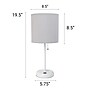 Creekwood Home Oslo 19.5" LED Table Lamp with USB Port, White Base/Gray Shade, 2/Set (CWT-2011-GO-2PK)~#|#~24562C77-F9A4-4D3A-8F5BB29AD9EFCA55_sc7