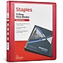 Staples 1" 3-Ring View Binders, D-Ring, Red (58652)~#|#~245AFE5C-1C23-4AAD-B896301494B17A78_sc7