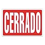 Cosco Abierto/Cerrado Sign, Red/White Plastic, 8" x 12" (098252)~#|#~245E140E-807F-4A0B-AD922095E5B50E9D_sc7