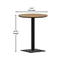 Flash Furniture Finch Commercial-Grade Round Dining Table, Teak/Gray (SB-TB106-NAT-GG)~#|#~245EAFC3-0A7B-47D5-88CC0037B6AC1A98_sc7