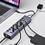 4XEM 10-Port USB 3.0 Hub with Gigabit Ethernet, Gray (4XHBC006)~#|#~2462577F-2644-46A5-802D174E60D17509_sc7