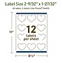 Avery Dissolvable Decorative Edge Multipurpose Labels, 2-9/32" x 1-27/32", Off-white, 60/Pack (94603)~#|#~24640D8A-D81C-4A25-BBFA8A852963201B_sc7