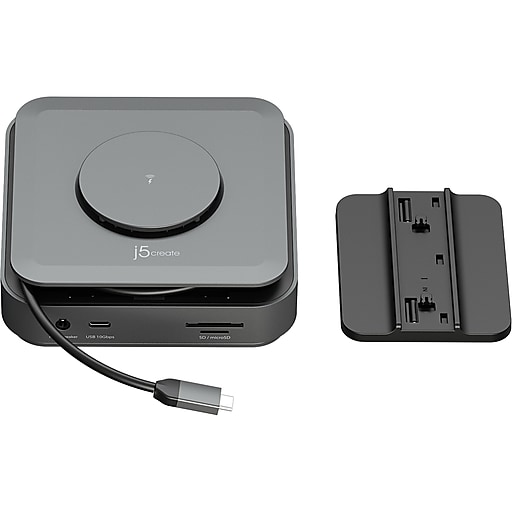 j5create 11-Port USB Type-C Dock Dual 4K HDMI Hub, Space