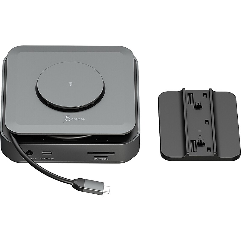 j5create 11-Port USB Type-C Dock Dual 4K HDMI Hub, Space Gray (JCD3199) image 1