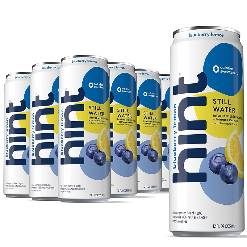 Hint Watermelon Flavored Purified Water, 12 fl. oz., 12 Cans/Pack (HINT-WMCAN-12) image 1