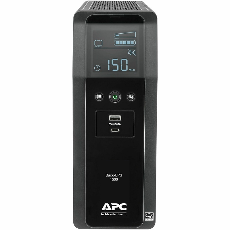 APC Back-UPS Pro BN 1500VA 10-Outlet UPS with 2 USB Charging Ports, Black (BN1500M2) image 1