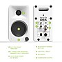 Kanto ORA 100W Bluetooth Reference Desktop Speaker, White, Pair (ORAMW)~#|#~2470D41C-F8AA-42D1-93733511F0A0F09B_sc7