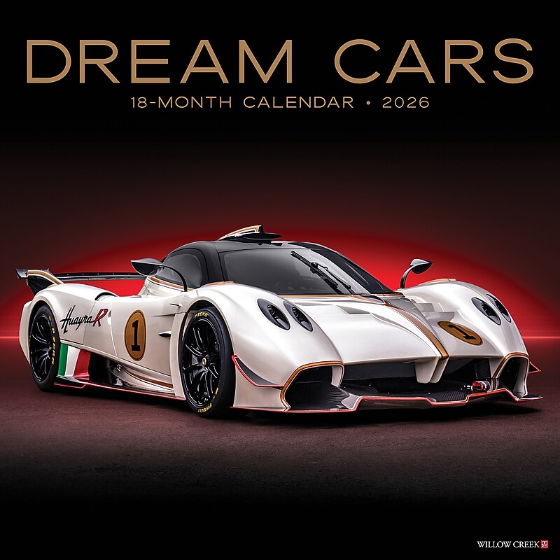 2026 Willow Creek Dream Cars 12" x 12" Monthly Wall Calendar (51023X) image 1