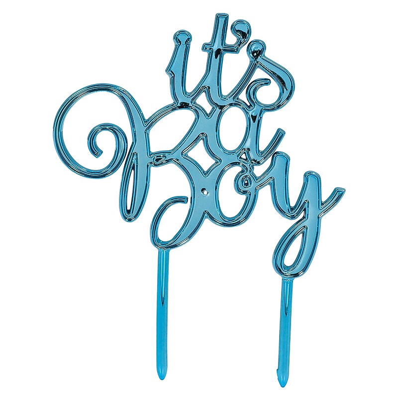 Party City It's a Boy Cake Topper, Blue (AM100027) image 1
