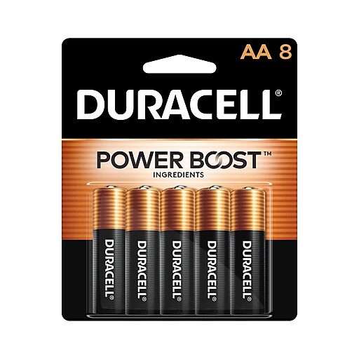 Duracell Coppertop AA Alkaline Battery, 8/Pack (MN1500B8Z) Staples