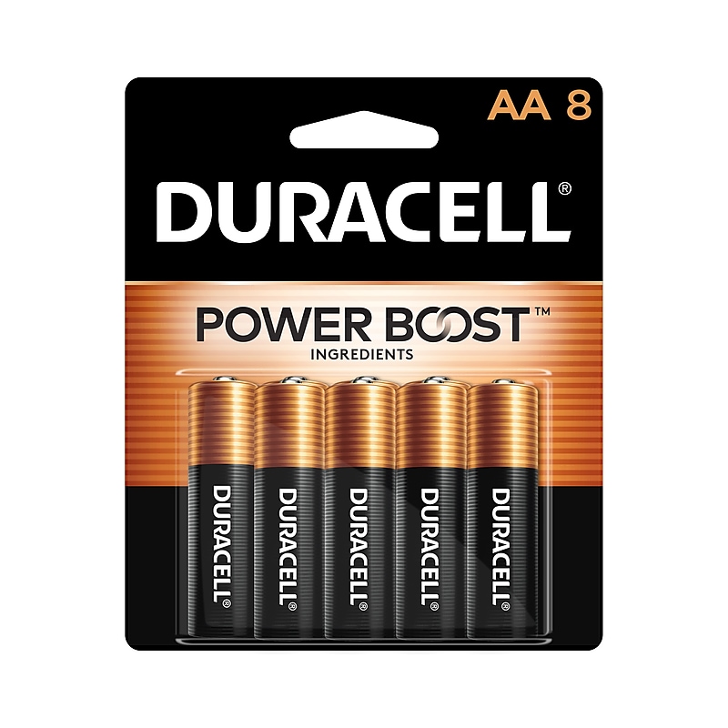 Duracell Coppertop AA Alkaline Battery, 8/Pack (MN1500B8Z) image 1