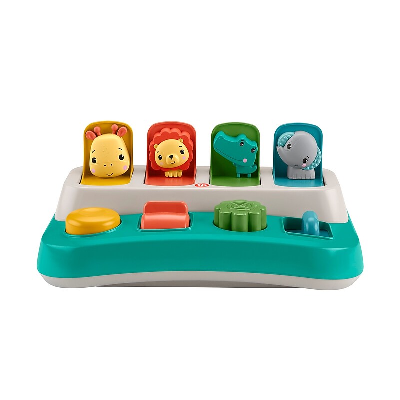 Fisher-Price Busy Buddies Pop-Up Infant Fine Motor Toy, Multicolored (HLM54) image 1