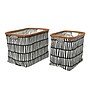 Household Essentials Krush Collapsible Laundry Hamper, Bamboo, Black/White, 2/Pack (2276-1)~#|#~247D8752-4E92-41F9-9E952808CB32E675_sc7