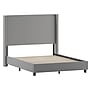 Flash Furniture Quinn Gray Upholstered Platform Bed with Headboard, Queen (YK1077GYQ)~#|#~248107BC-3A96-44FC-8CD13C9023416005_sc7