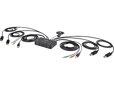 StarTech C2-DD46-UA2-CBL-KVM USB DisplayPort 2-Port KVM Switch Simolary simolary.com