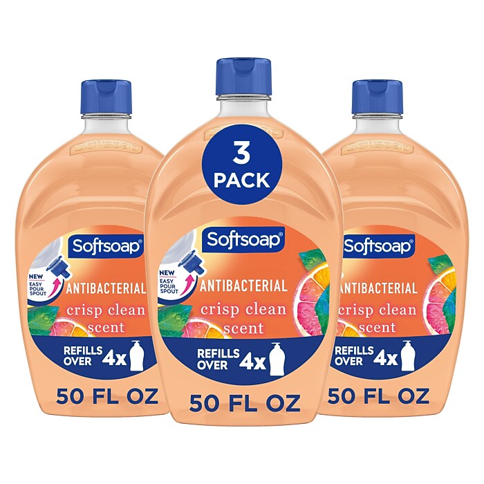 Softsoap Antibacterial Liquid Hand Soap Refill, Crisp Clean Scent