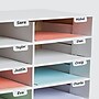 AdirOffice 15-Compartment Literature Organizer, 32" x 13", White (501-15-WHITE)~#|#~24892A36-EE62-4E62-8D5F0112D1F98B25_sc7