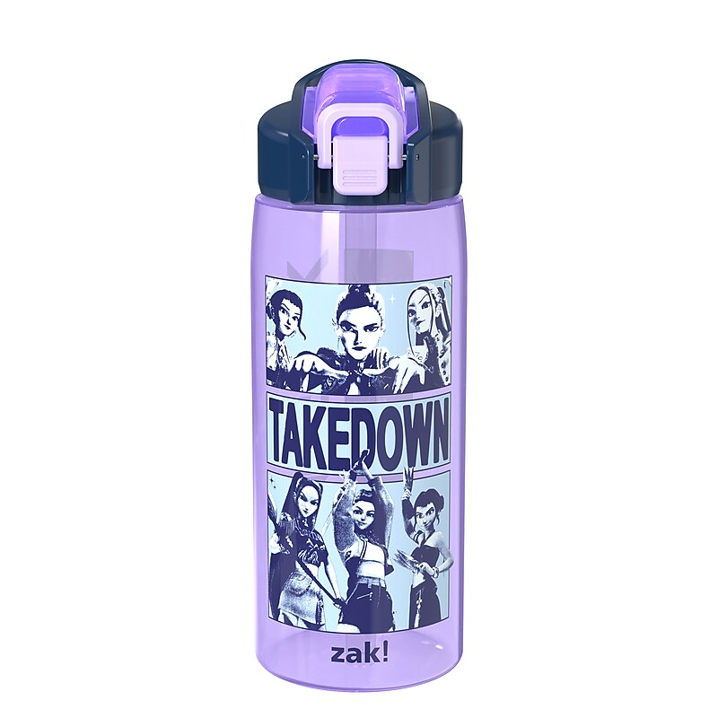 Zak! Jubilee K-Pop Demon Hunter "Takedown/Huntrix" Plastic Water Bottle, 25 oz., Purple (001-004-068) image 1