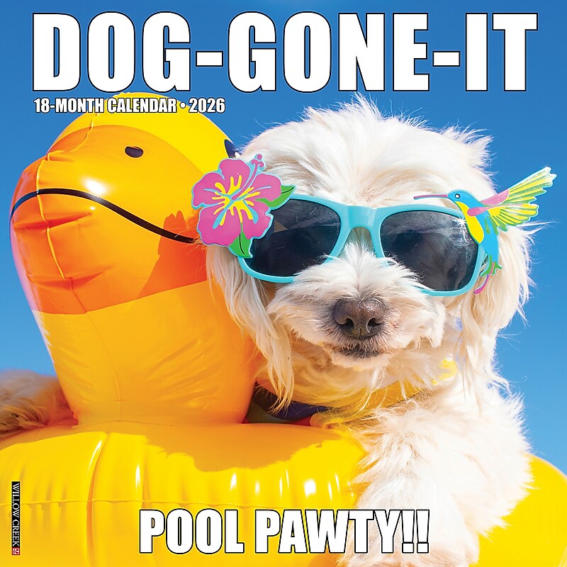 2026 Willow Creek Dog-Gone-It 12" x 12" Monthly Wall Calendar (50996) image 1