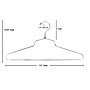 Nahanco 12" Metal Shirt/Dress Hanger, Chrome, 100/Pack (SLD-12)~#|#~24A43A47-BCB4-45BC-AFFC1A78F08051A2_sc7