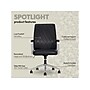 Elle Decor Amelia Ergonomic Polyurethane Swivel Computer and Desk Manager Chair, Black (60095-BLK)~#|#~24A6E45D-F070-428D-A8E028C021150990_sc7