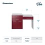 Viva Comfort 32'' H x 24" L Exam Room Medical Cabinet Extension Left Side Desk with Drawer, Claret (902SDAORSCL)~#|#~24A80F79-E289-4A4F-B833A464D83F12B2_sc7