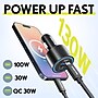 Overtime A60/C82 130W 3-Port Car Charger and 6 ft. 100W USB-C to USB-C Charging Cable Bundle, Black (OCA60BKBD1)~#|#~24B2E748-C721-4770-B6425CD0D6004E09_sc7