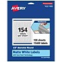 Avery Laser/Inkjet Round Multipurpose Labels, White, 154 Labels/Sheet, 100 Sheets/Pack (94503-TWMP100)~#|#~24B742B4-27AE-44CE-9B0C5237118F530E_sc7