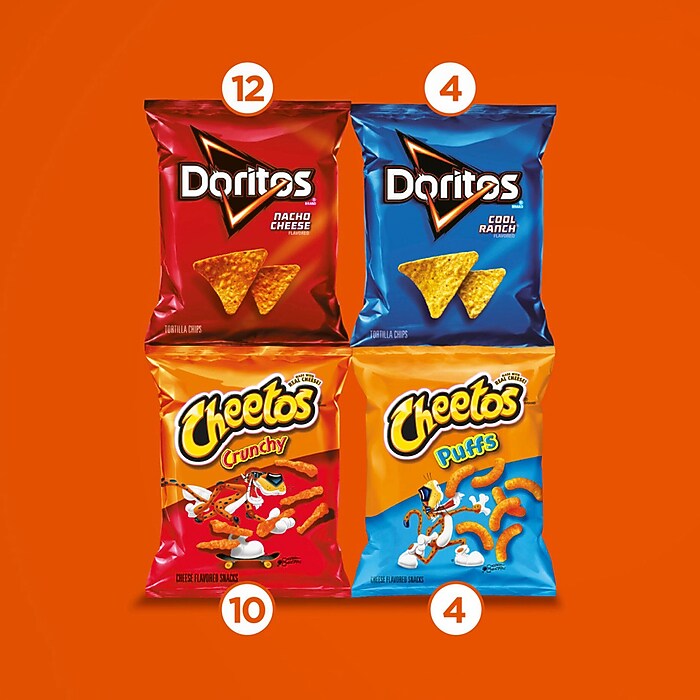 Frito Lay Doritos and Cheetos Mix Variety Pack, 53.5 oz., 30/Pack