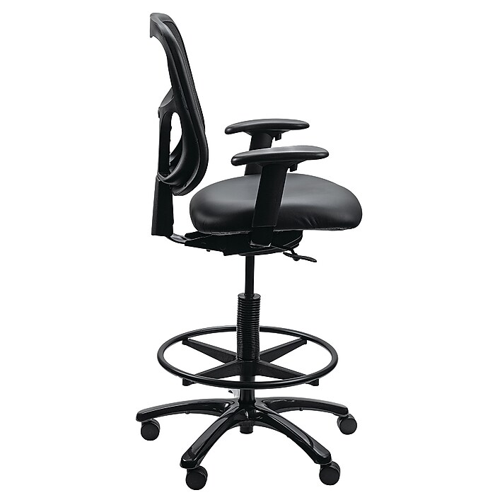 Tempur-Pedic Vinyl Drafting Chair with Backrest and Footrest with