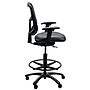 Tempur-Pedic Vinyl Drafting Stool with Backrest and Footrest with Lumbar Support, Black (TP8200-DBLKV)~#|#~24C7E18A-EFD9-4022-AAA9C8A07505EEFE_sc7